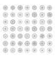 icon with compass rose vector image vector image