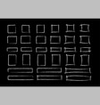 chalk marker style square frame set vector image