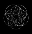 fibonacci spiral- the sacred geometry vector image