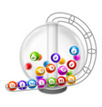 lottery machine with balls inside vector image