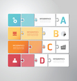 modern design minimal jigsaw style infographic vector image vector image