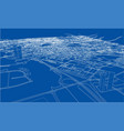 outline city concept wire-frame style vector image vector image