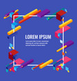 banner with colorful constructions of different vector image