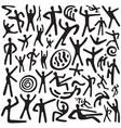 dancing people - doodles set vector image vector image