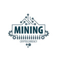 digital currency mining vector image