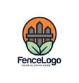 fence logo design stock template vector image