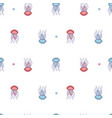seamless jelly fish pattern vector image vector image