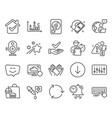 technology icons set included icon as chemistry vector image
