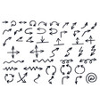 white background with black arrows vector image