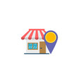 accepted shop flat icon vector image
