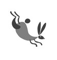 funny art rabbit isolated on white for your design vector image vector image