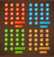 red blue green and brown mobile game ui vector image