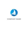 sailing boat yacht logo vector image