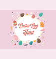 easter egg hunt poster vector image vector image