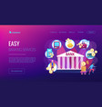 banking operations concept landing page vector image vector image