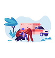 paramedic profession medical character rescue vector image vector image