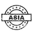 scratched textured asia stamp seal vector image