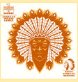 american native chief head vector image