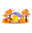 cozy fall concept vector image