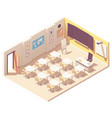 isometric school classroom vector image