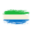 sierra leone flag brush grunge background vector image