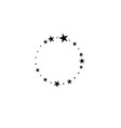 stars in circle flat icon vector image vector image