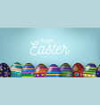happy easter cartoon web banner template vector image