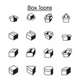 box icons set graphic design vector image