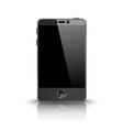 dark modern smart phone with black screen isolated vector image