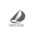 graphic yacht club sailing sport logo with wind vector image