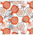 hand drawn pomegranate pattern vector image vector image