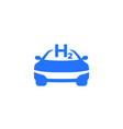 hydrogen car icon on white vector image vector image