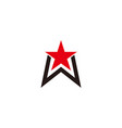 letter w star simple emblem geometric colorful vector image