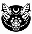 muzzle a bat in gothic style vector image