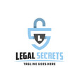 padlock logo with letters s and l vector image