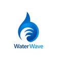 water wave abstract logo vector image