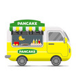 pancake street food caravan trailer vector image