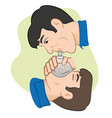 pocket mask to help with breathing vector image