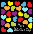 rainbow color heart set happy valentines day sign vector image vector image