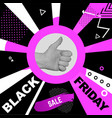 thumbs up gesture hand gesture ok on black sunny vector image