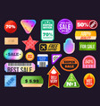 trendy 90s holographic sticker sale labels vector image vector image