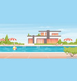 water swimming pool summer vacation landscape vector image