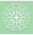 mandala white lace ornament vector image