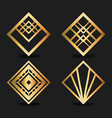 black background art deco frames vector image