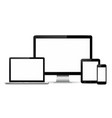 computer display laptop tablet and mobile phone vector image