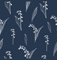 lily valley seamless pattern vector image