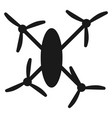 flying drone black icon spy air gadget symbol vector image vector image
