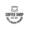 coffee logo vintage icon cafe shop element emblem vector image