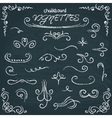 collection of chalkboard vignettes vector image