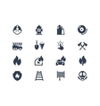 firefighters icons vector image vector image